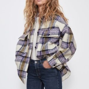 Zara Oversized Plaid Overshirt
